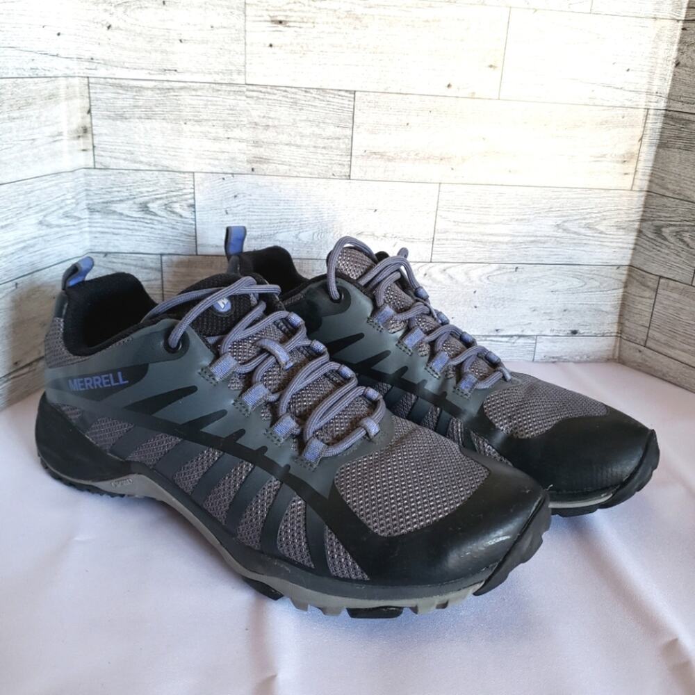 MERRELL Womens Siren Edge Q2 Hiking Shoes Size 9 Black Blue Performance Sneakers
